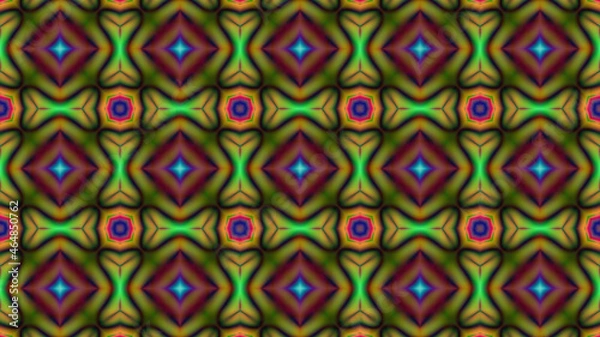 Fototapeta Abstract multicolored symmetrical kaleidoscope background