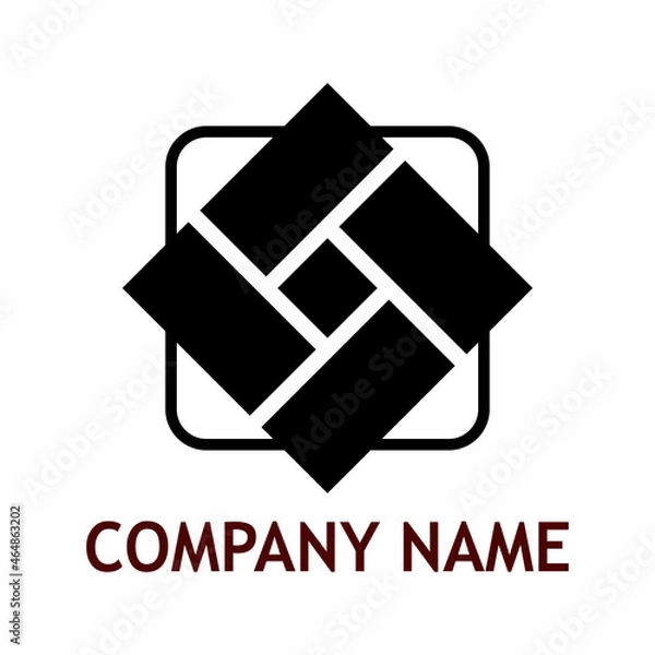 Obraz paving company logo, a simple flat design
