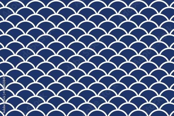 Obraz japanese curve seamless pattern design background vector