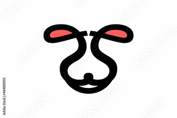Obraz line logo with cheetah head shape