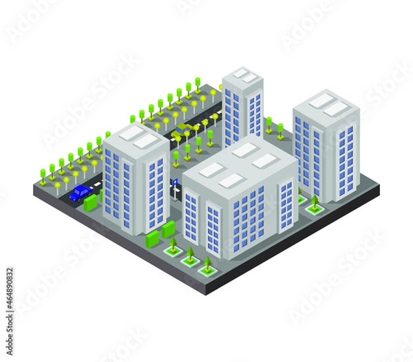 Fototapeta Isometric city