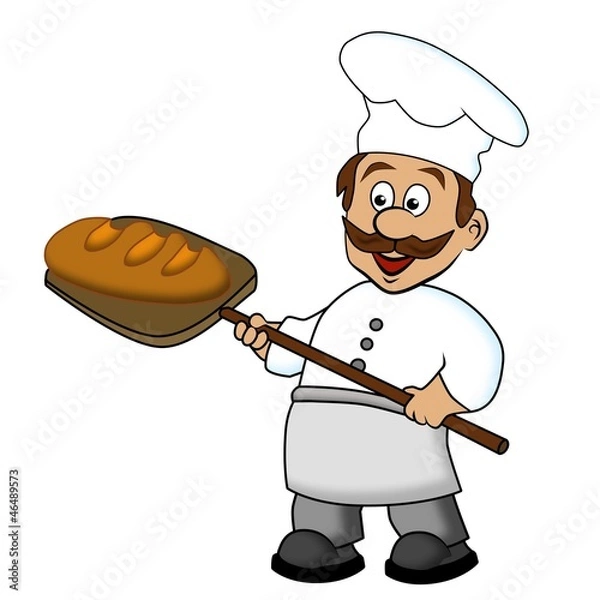 Obraz Bäcker mit frischem Brot