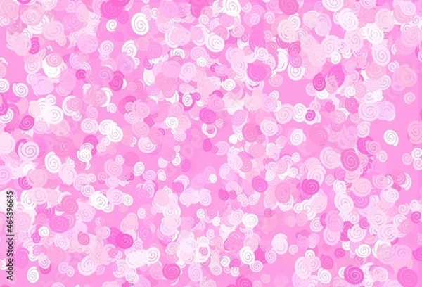 Fototapeta Light Pink vector pattern with liquid shapes.