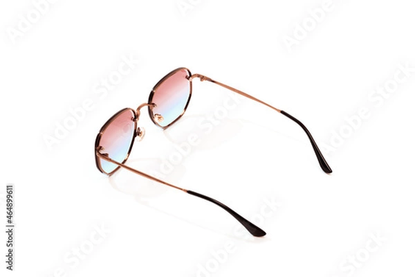 Fototapeta glasses with gradient with uv protection isolated on white background  - Image
