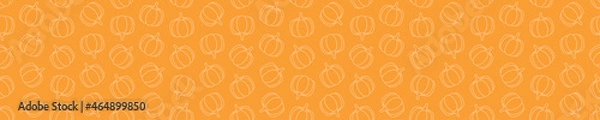 Fototapeta Orange seamless pattern with pumpkins