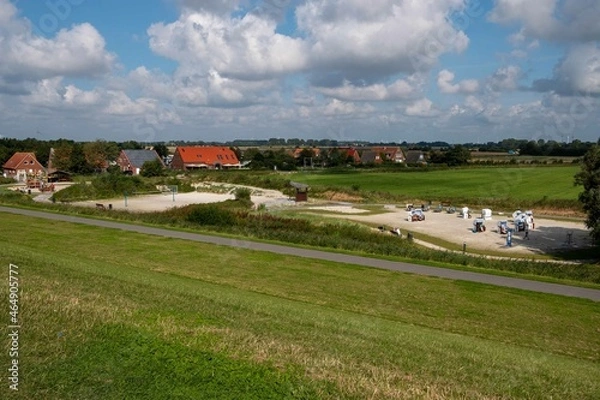Obraz Ostfriesland, Krumhörn, Upleward, Trockenstrand,