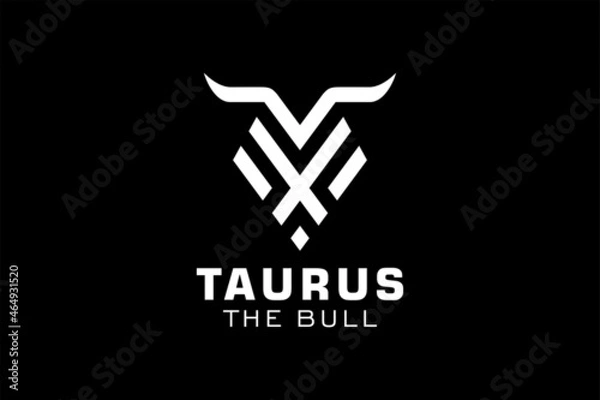 Fototapeta Letter X logo, Bull logo,head bull logo, monogram Logo Design Template Element
