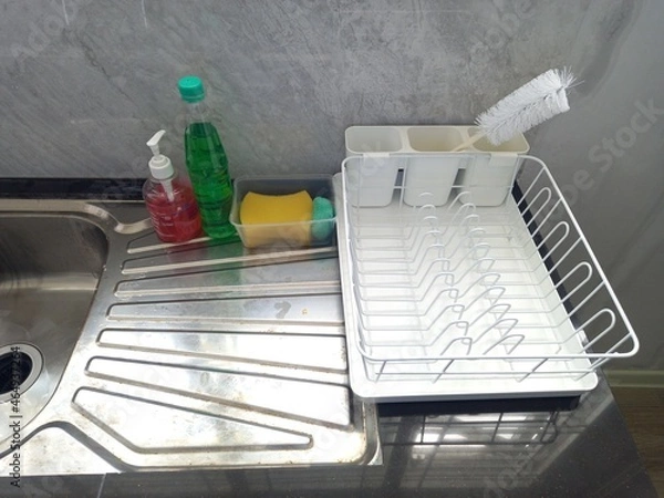 Obraz bottle soap on the sink