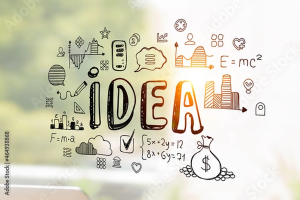 Fototapeta Ideas Concept image . Mixed media