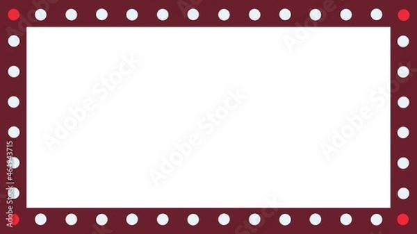 Fototapeta ドットフレーム　ワインレッド