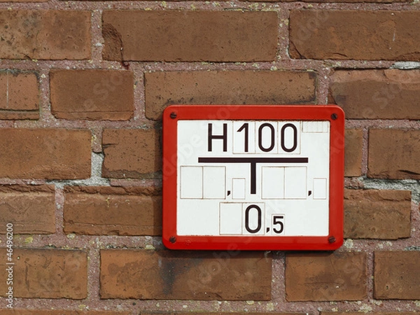 Obraz Hydrantenschild an Mauer