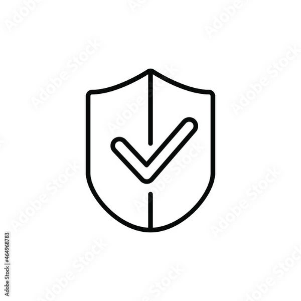 Fototapeta Insurance shield icon vector graphic