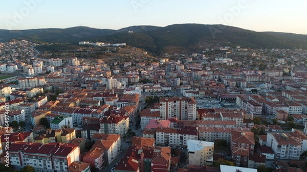 Fototapeta Aerial view of Yozgat City in Turkey