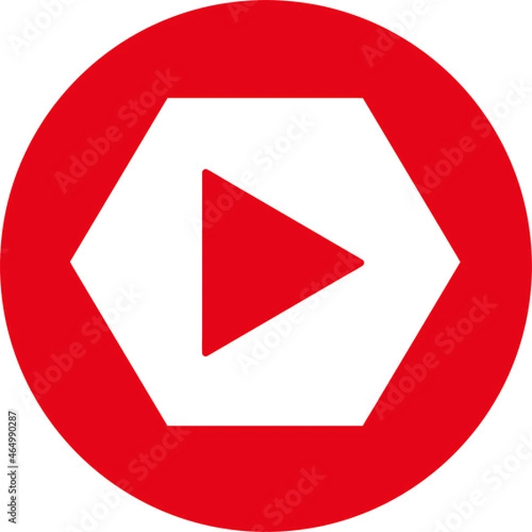 Obraz button video player icon sign design
