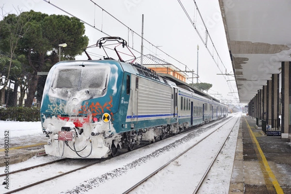 Fototapeta Snow train