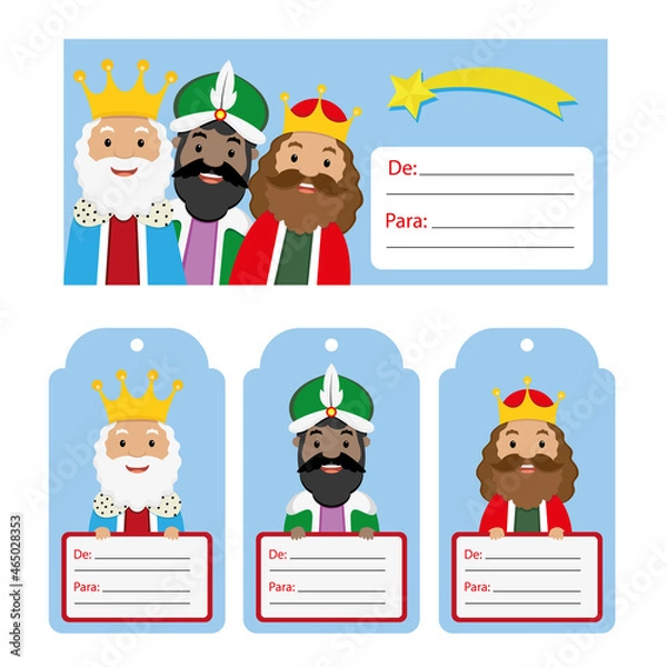 Obraz Three Wise Men labels. Space for text