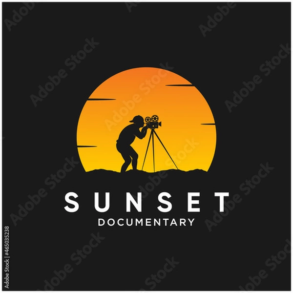 Obraz silhouette sunset documentary premium vector