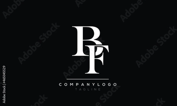 Obraz Abstract Letter Initial BF FB Vector Logo Design Template