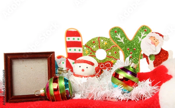 Fototapeta christmas decoration on a white background