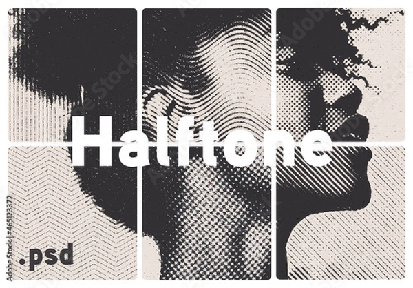 Fototapeta Zestaw Rasters Halfotone