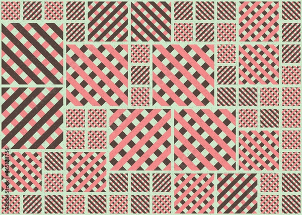 Fototapeta Abstract Geometric Pattern generative computational art illustration