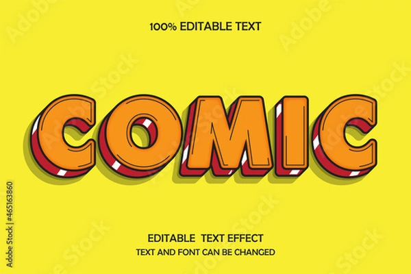 Obraz Comic 3 dimension editable text effect modern shadow style