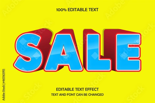 Obraz Sale 3 dimension editable text effect modern arch style