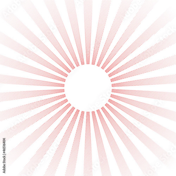 Obraz Red pencil drawing of sun with rays