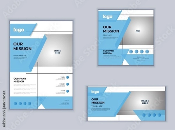 Fototapeta Business Flyer Banner or Social Media Banner Design. Modern Design Vector Template. Abstract Design.