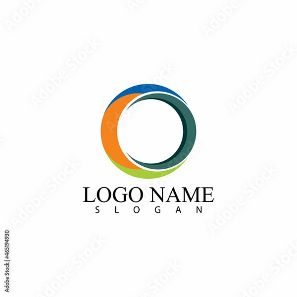 Fototapeta Circle vector flat design template