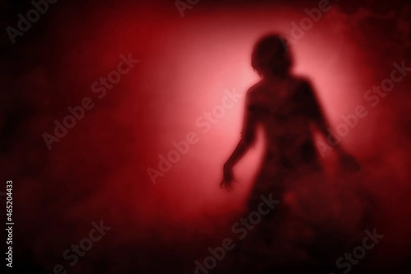 Obraz Silhouette of a scary zombie