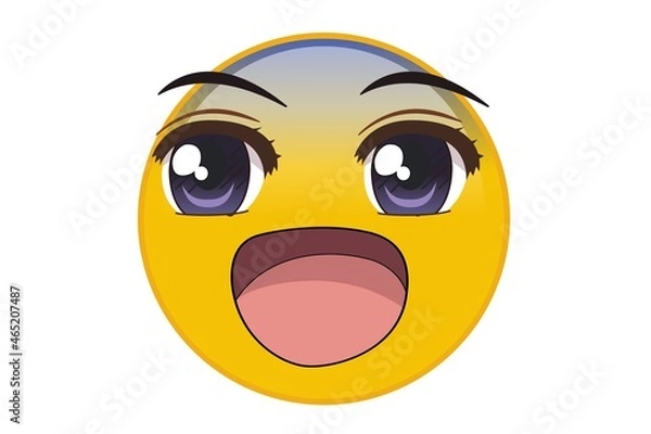 Obraz smiley face with a smile on white background.