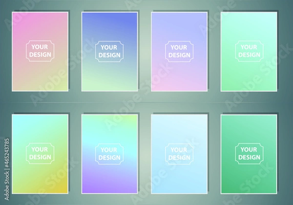Fototapeta Colorful vector blurred gradient textures. Background for Social media post, wallpaper, mobile app, screen 