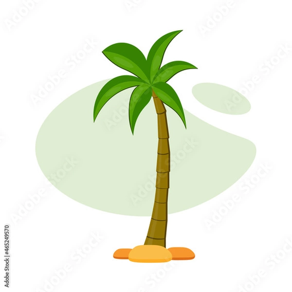 Fototapeta palm isolated illustration. palm flat icon on white background. palm clipart.