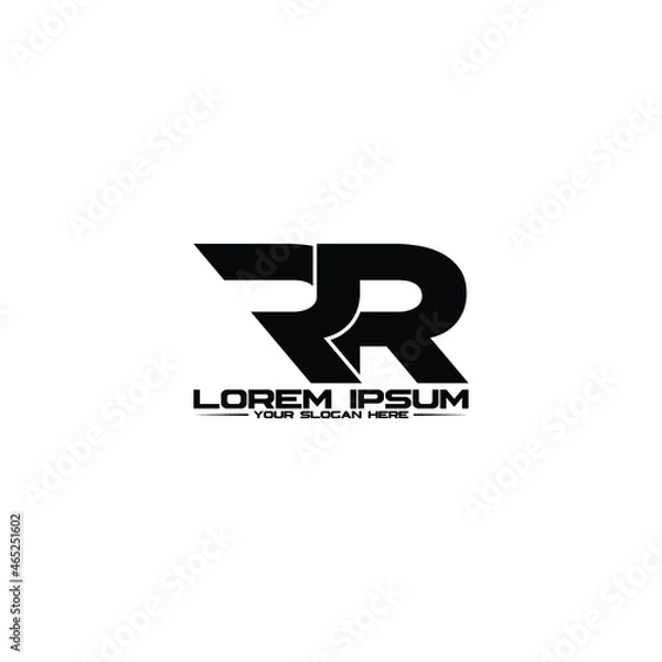 Fototapeta Letter RR simple logo design vector