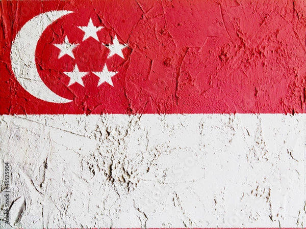 Obraz The Singapore flag