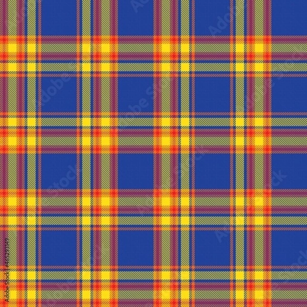 Obraz Rainbow Plaid Tartan Checkered Seamless Pattern