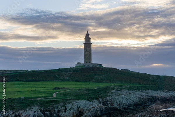 Obraz Hercules tower at sunset