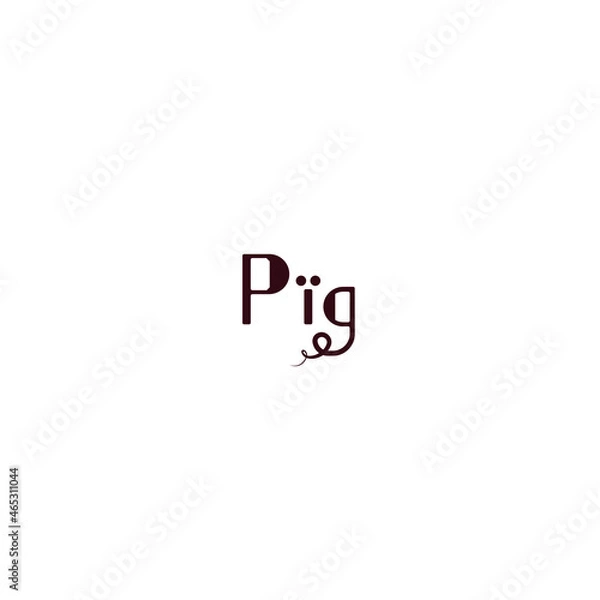 Obraz vector logo pig animal symbol