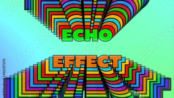 Obraz Funky Colorful Vibrant Echo Title Overlay