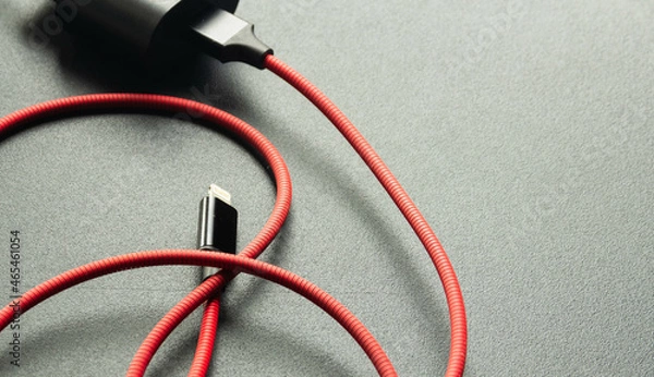 Obraz red charger on black background