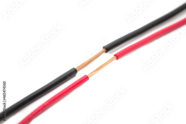 Obraz electric wire isolated on white background