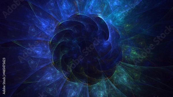 Obraz 3D rendering abstract round light background
