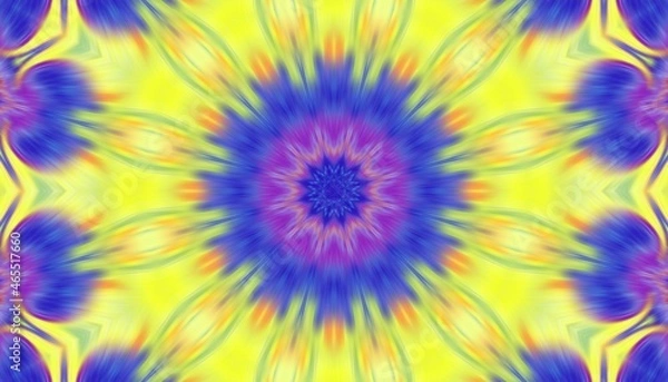 Fototapeta Kaleidoscope Pattern, Very Colorful and Trippy