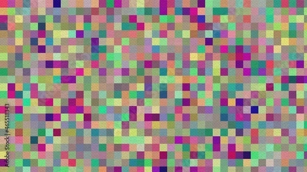 Fototapeta Pixelated Colorful Pattern, Squares, Close  Up