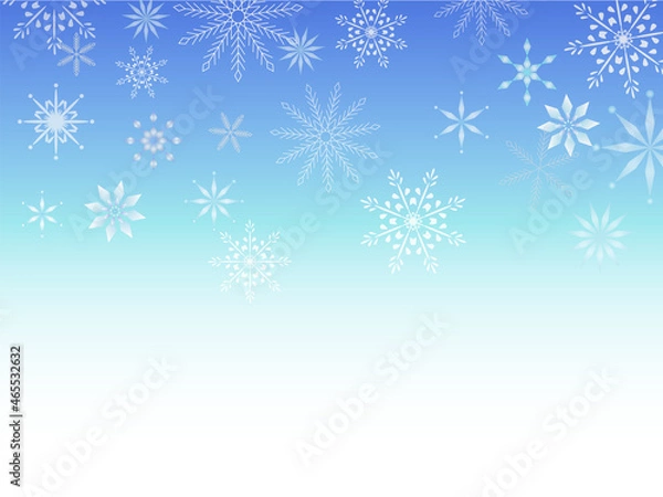 Fototapeta 冬の結晶背景イラスト