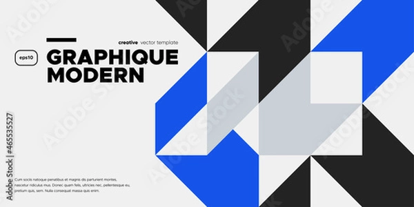 Fototapeta Modern geometric presentation template. Minimal vector banner.