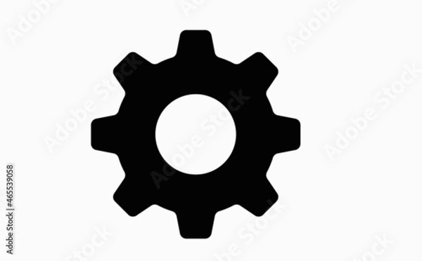 Fototapeta gear wheel from the mechanism. gear. isolated car part icon on a white background. 3d rendering. 3d image.