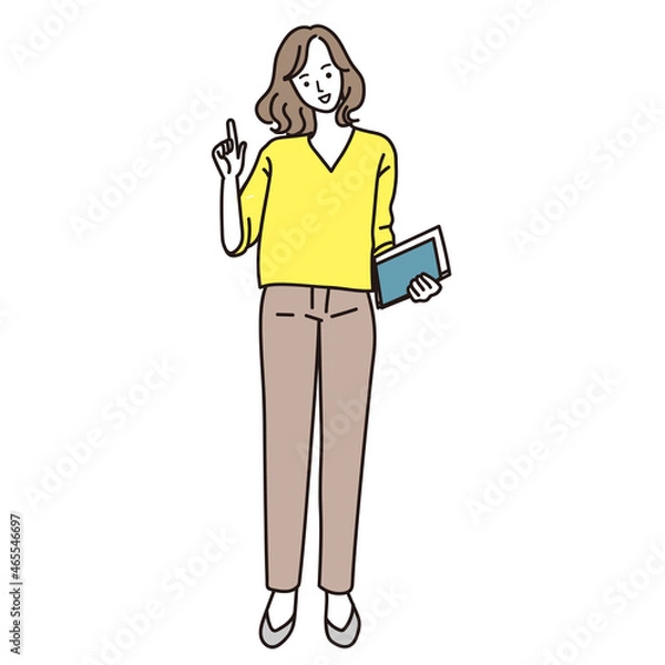 Obraz ビジネス女性の全身ベクターイラスト