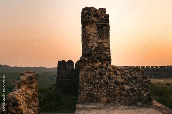 Obraz Rohtas fort architecture with beautiful nature
